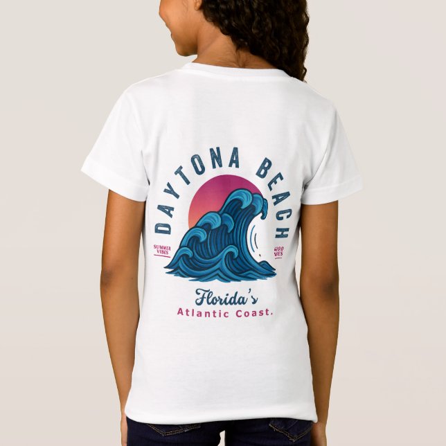 T-Shirt PLAGE DE DAYTONA FLORIDE VACANCES DE VAGUES D'ÉTÉ (Dos)