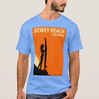 T-shirt Plage de Dewey Delaware Vintage Rétro Surf USA Voy