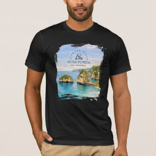 T-shirt Plage de diamants Bali Aquarelle Mer turquoise