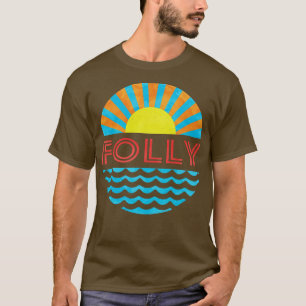 T-shirt Plage de Folly vintage Soleil et vagues