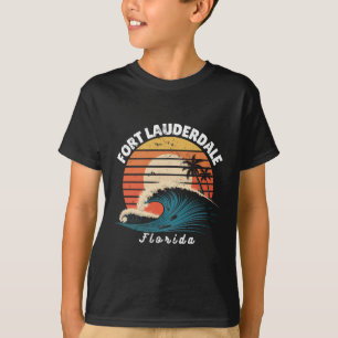 T-shirt Plage de Fort Lauderdale Floride Femmes Hommes Pla