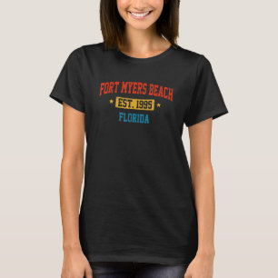 T-shirt Plage de Fort Myers Floride FL Athlétisme Rétro Vi