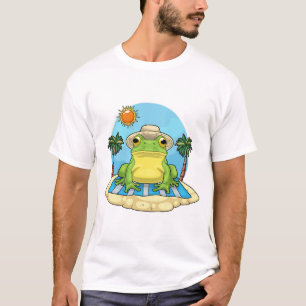 T-shirt Plage de grenouille Palmiers Été