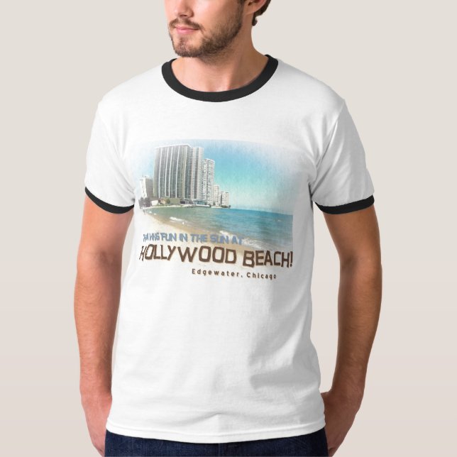 T-shirt Plage de Hollywood (Devant)