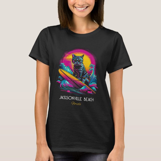 T-shirt Plage de Jacksonville Floride (Devant)