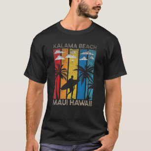 T-shirt Plage de Kalama Maui Hawaii Surfant Surfeur Vintag