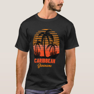 T-shirt Plage de la mer des Caraïbes au Suriname Vacances