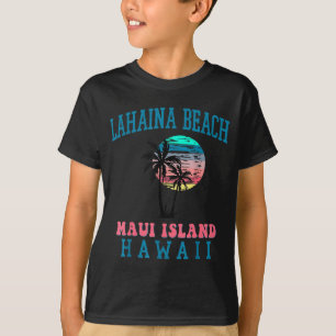 T-shirt Plage de Lahaina Hawaii Plage Palmiers Été