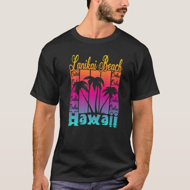 T-shirt Plage de Lanikai Hawaii (Devant)