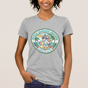 T-shirt Plage de licorne Été Licorne POD Prêt Vêtements Gr