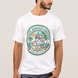 T-shirt Plage de licorne Été Licorne POD Prêt Vêtements Gr