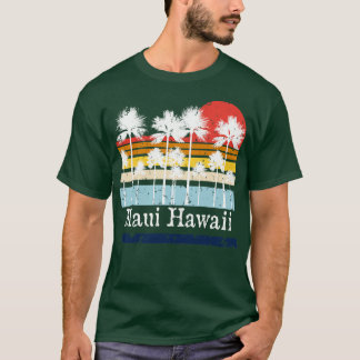 T-shirt Plage de l'île de Maui Hawaii Surf océanique Tropi