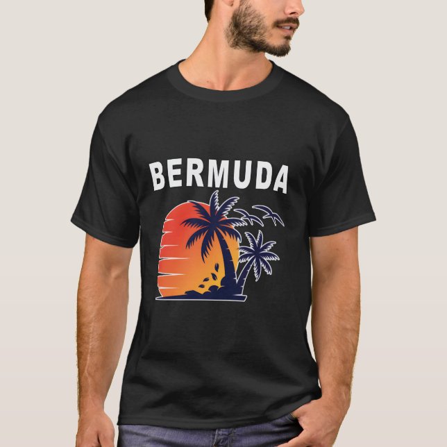 T-shirt Plage De L'Île Tropicale Aux Bermudes (Devant)