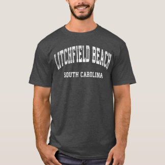 T-shirt Plage de Litchfield South olina SC Vintage Athléti