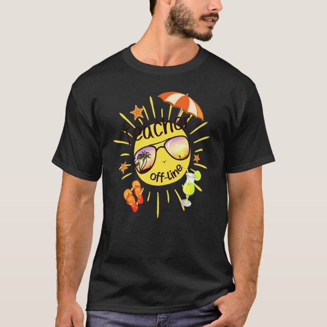 T-shirt Plage de Lunettes de soleil hors service de l'ense (Devant)