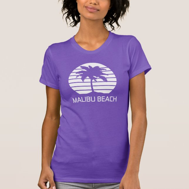 T-shirt Plage de Malibu Rétro (Devant)