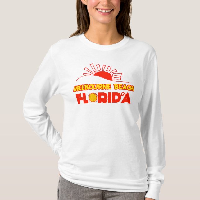 T-shirt Plage de Melbourne, la Floride (Devant)