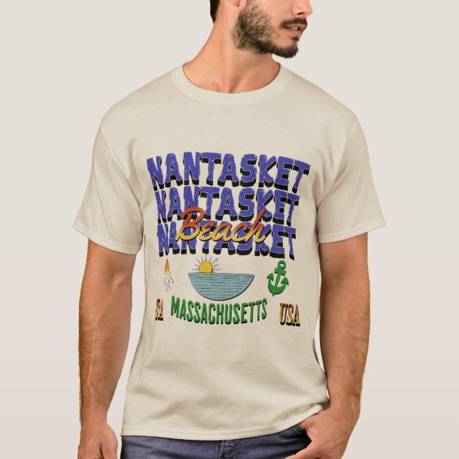 T-shirt Plage de Nantasket, Hull, Massachusetts (Devant)