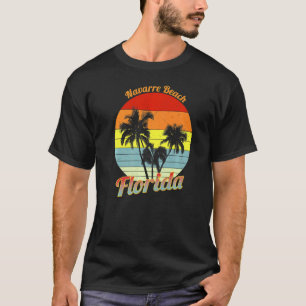 T-shirt Plage de Navarre Floride Rétro Palmiers Tropicaux