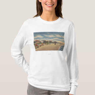 T-shirt Plage de Neptune, FL - vue des maisons de bord de
