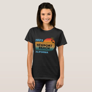 T-SHIRT PLAGE DE NEWPORT CALIFORNIE RÉTRO VINTAGE SUR MESU