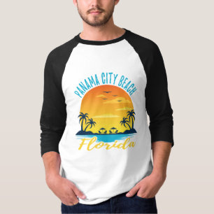T-shirt Plage de Panama City Floride Sunset Vacances Rétr