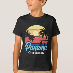 T-shirt Plage de Panama City Surfeur Surf Souvenir Rétro 