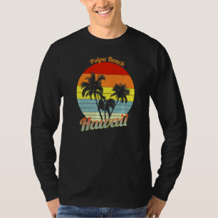T-shirt Plage de Poipu Hawaii Palmiers tropicaux rétro Vac