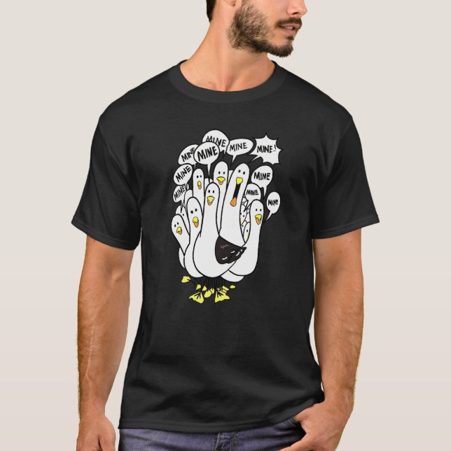 T-shirt Plage de poulet Seagull Bird (Devant)