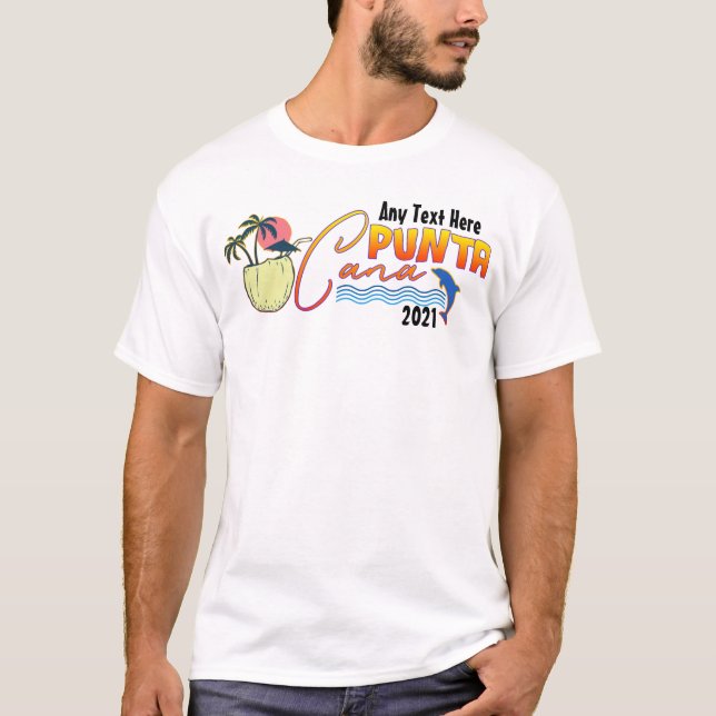 T-shirt Plage de Punta Cana Vacances sur mesure (Devant)