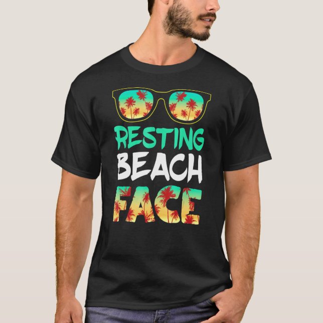 T-shirt Plage de repos Face à l'océan Lunettes de soleil P (Devant)