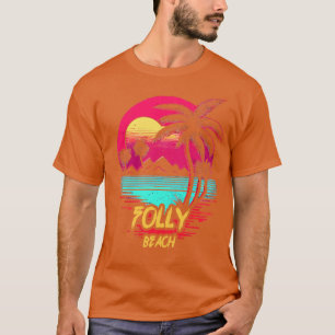 T-shirt Plage de Retrowave Beach Folly Beach