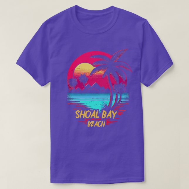 T-shirt Plage de Retrowave Beach Shoal Bay (Design devant)