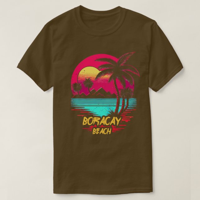 T-shirt Plage de Retrowave Boracay (Design devant)