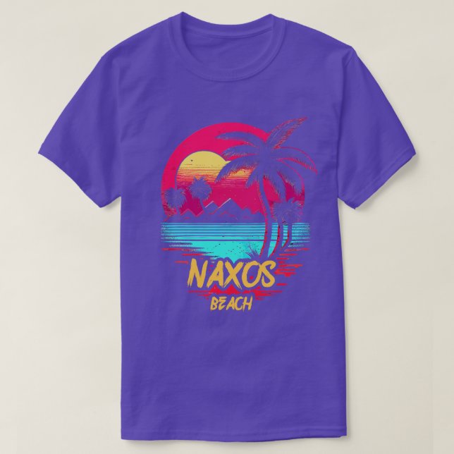 T-shirt Plage de Retrowave Naxos (Design devant)