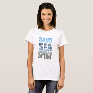 T-shirt Plage de sable de plage et de vaporisateur Slogan