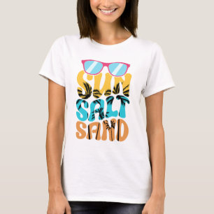 T-shirt Plage de sable fin été