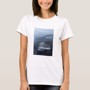 T-shirt Plage de sable noir et glace, Islande