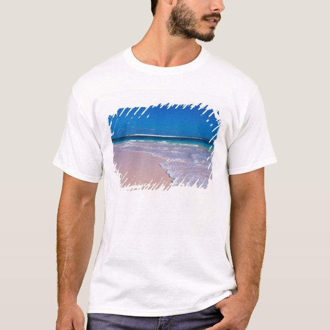 T-shirt Plage de sable rose à Conch Bay, Cat Island, (Devant)