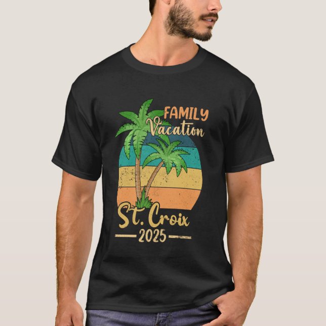 T-shirt Plage de Sainte-Croix Virgin Island Vacances famil (Devant)