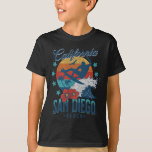 T-shirt Plage de San Diego Californie Surf Vintage Vacance