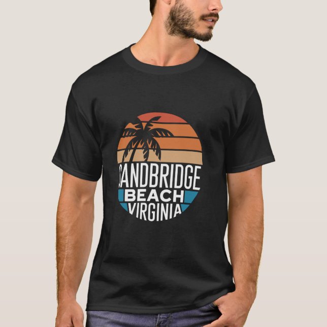 T-shirt Plage de Sandbridge États-Unis Virginie (Devant)