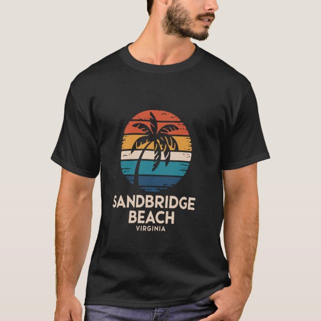 T-shirt Plage de Sandbridge États-Unis Virginie (Devant)