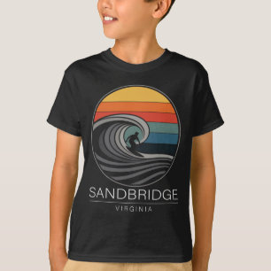 T-shirt Plage de Sandbridge Virginie Surfboarder Hommes Fe