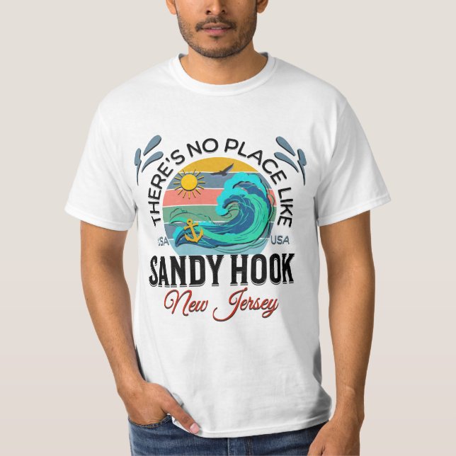 T-shirt Plage de Sandy Hook, New Jersey (Devant)