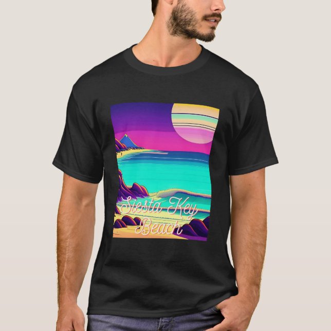 T-shirt Plage de Siesta Key Floride Paradis (Devant)