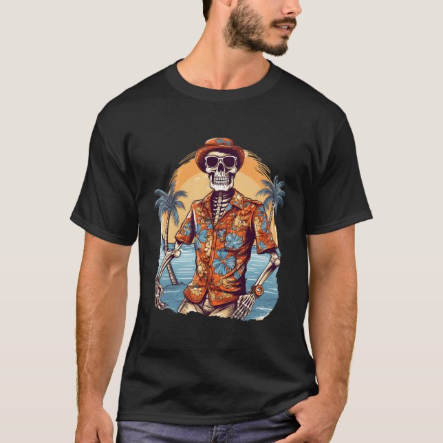 T-shirt Plage de Skeleton (Devant)