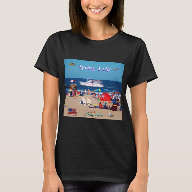 T-shirt Plage de Spring Lake NJ (Devant)