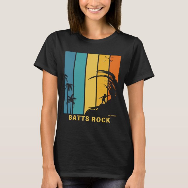 T-shirt Plage de surf Batts Rock Barbade (Devant)