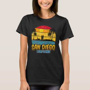 T-shirt Plage de Surf de plage vintage Retro San Diego Cal
